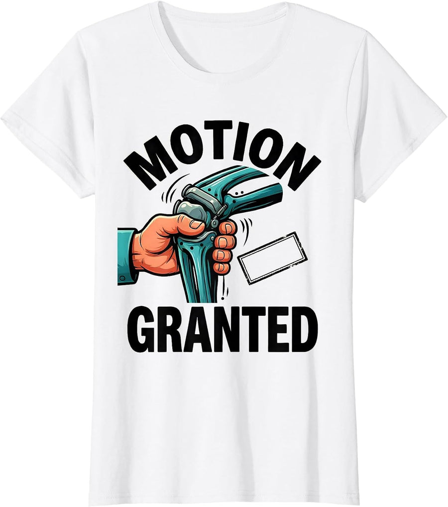Women's Motion Granted Cartoon Massage Therapist Physical Therapy T-Shirt - White
