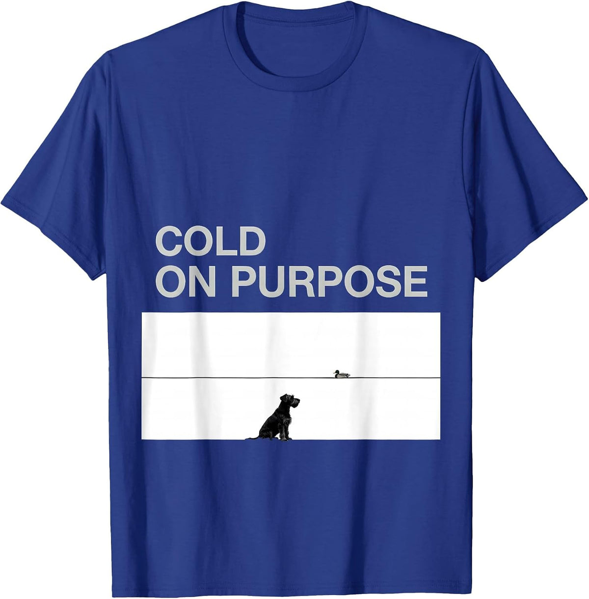 Men's Cold On Purpose Rustic Southern Hunting Dog Labrador Vintage T-Shirt - Royal Blue
