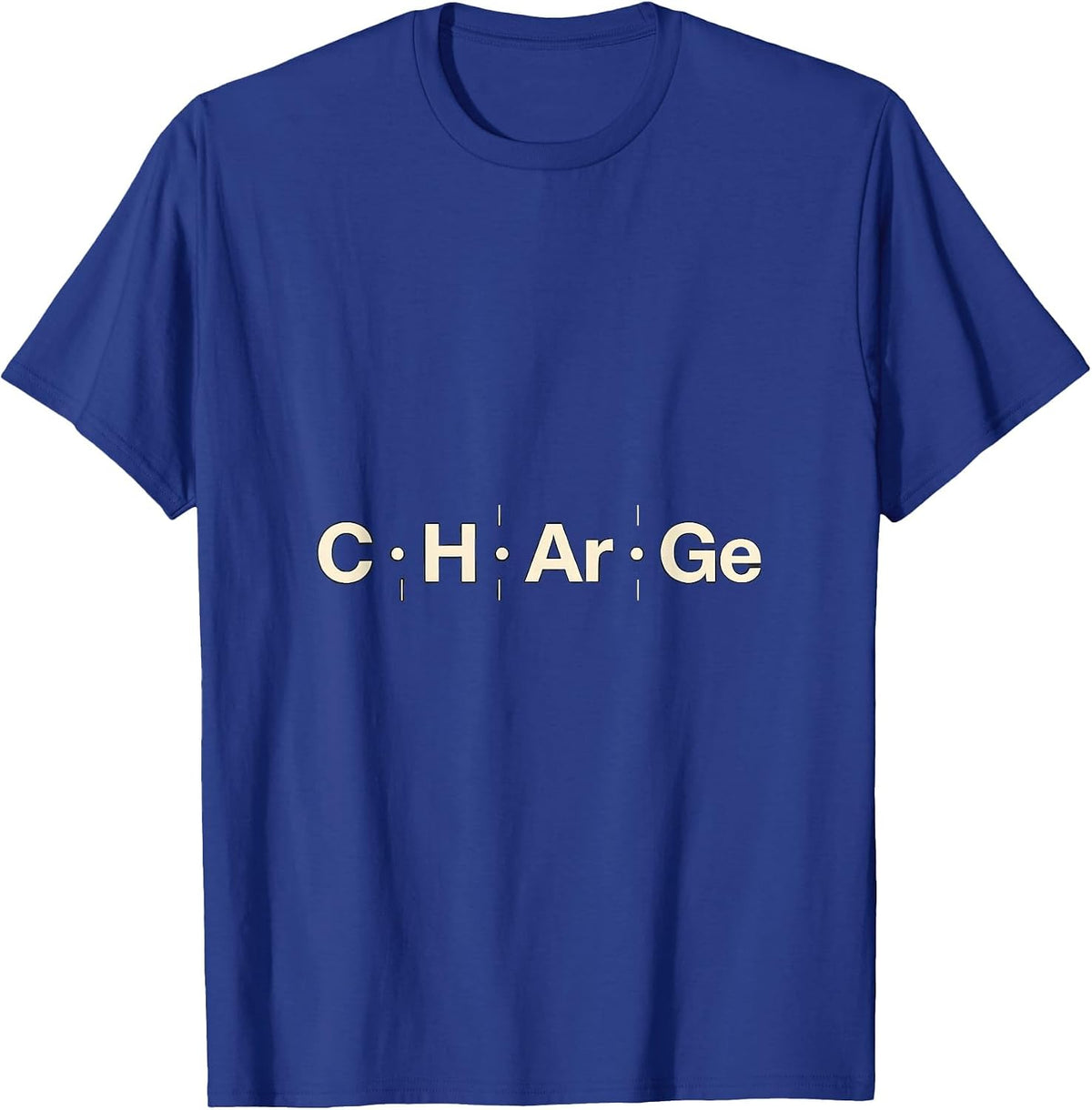 C H Ar Ge Minimalist Periodic Table Chemistry Humor Science T-Shirt - Royal Blue
