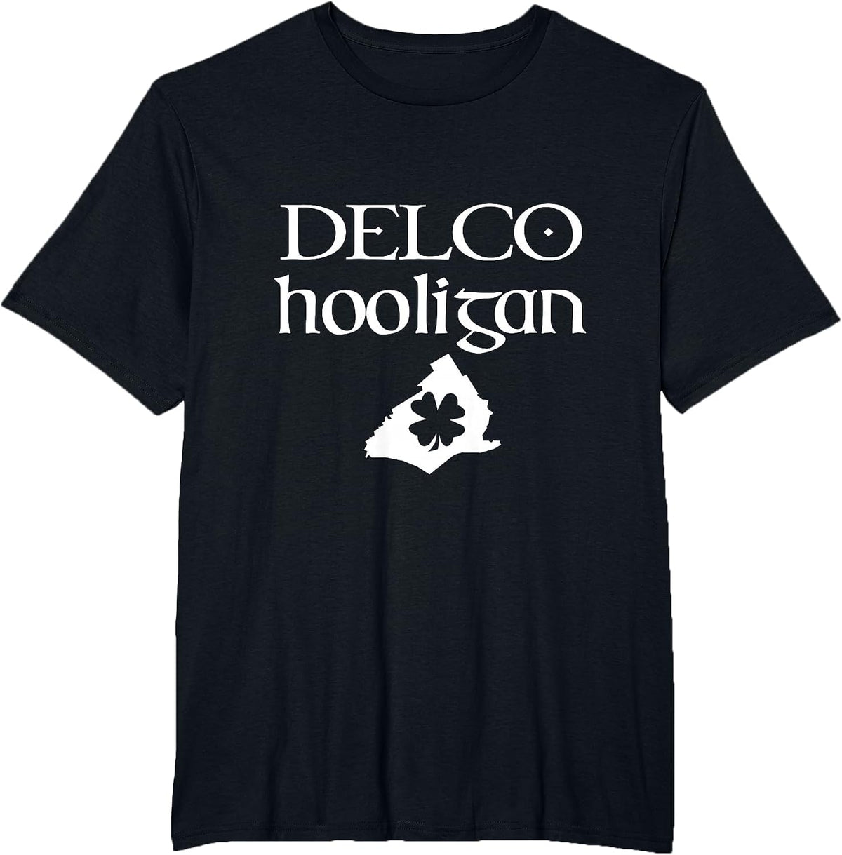 DELCO Hooligan Irish Delaware County Shamrock T-Shirt - Black