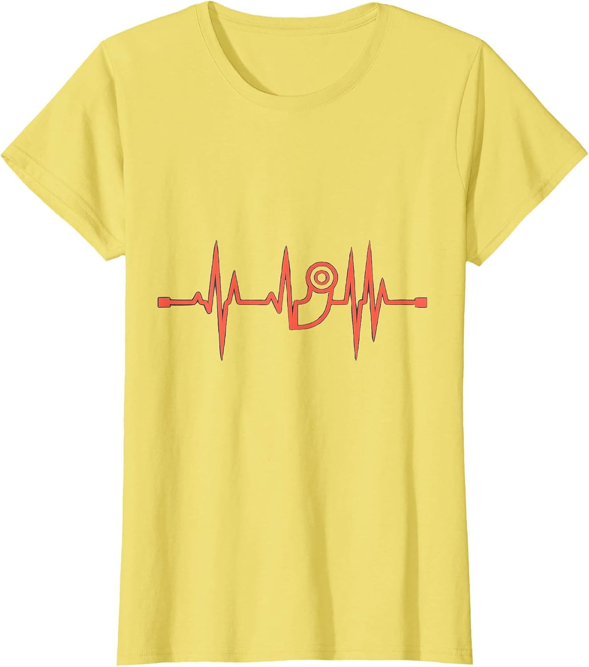 Pulse Trace Auto Enthusiast Car Guy Humor T-Shirt - Lemon Yellow