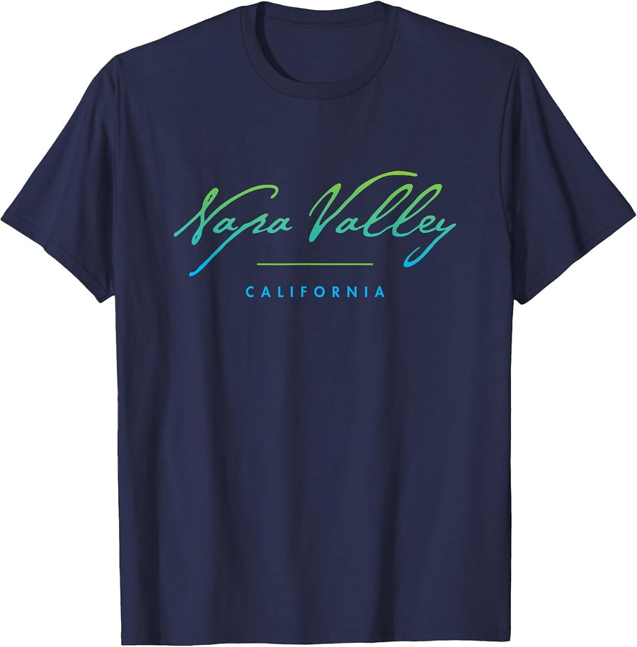 Napa Valley California T-Shirt - Navy Blue