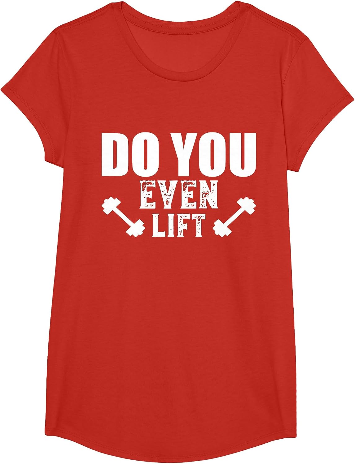 Weightlifting Do You Even Lift Workout & Gym Weightlifter T-Shirt - Girls Red