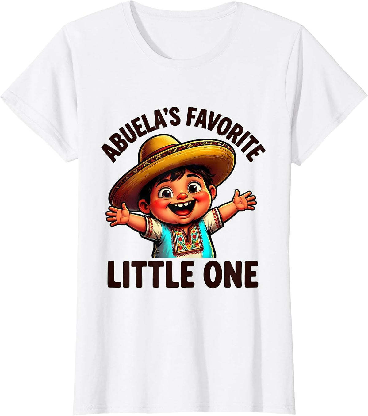 Abuela's Favorite Little One Mexican Kids Design T-Shirt - White
