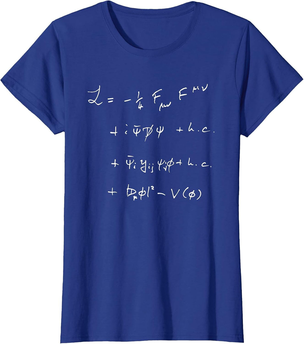 Physics Subject Standard Model Lagrangian Science Teacher T-Shirt - Royal Blue
