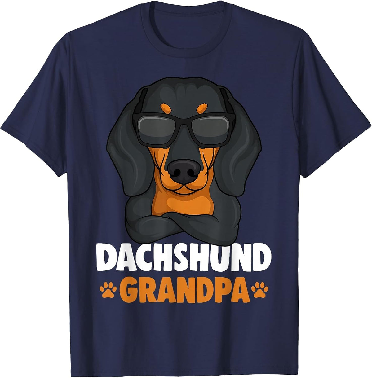 Dachshund Grandpa Weenie Dog Weiner Dog T-Shirt - Navy Blue