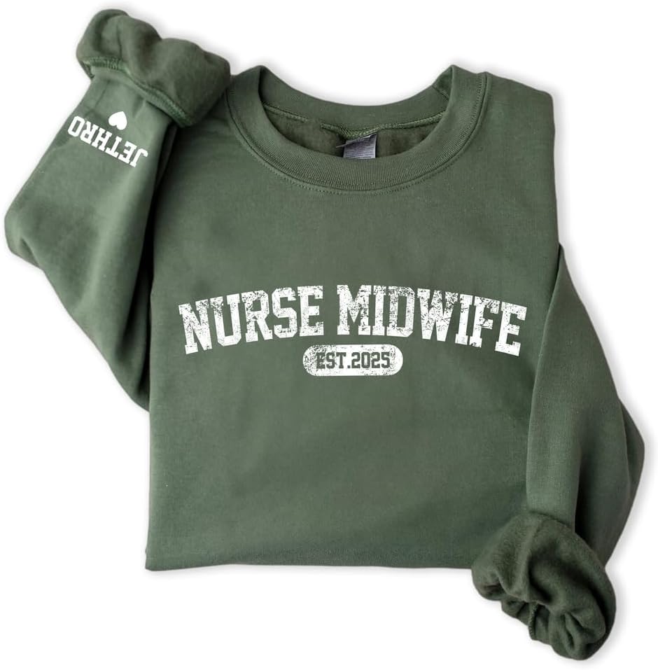 Personalized Nurse Sweatshirt, Custom Crewneck with Name for RN, LPN, CNA, Nursing Student, Gift for Healthcare Workers -
