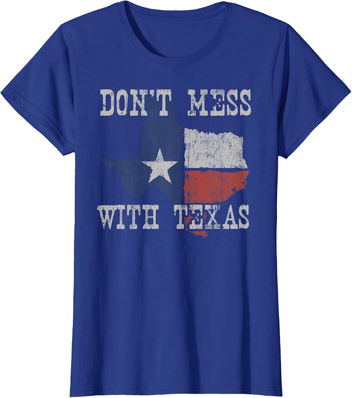 Don't Mess with Vintage Texas Longhorn Lone Star State Shirt T-Shirt - Royal Blue