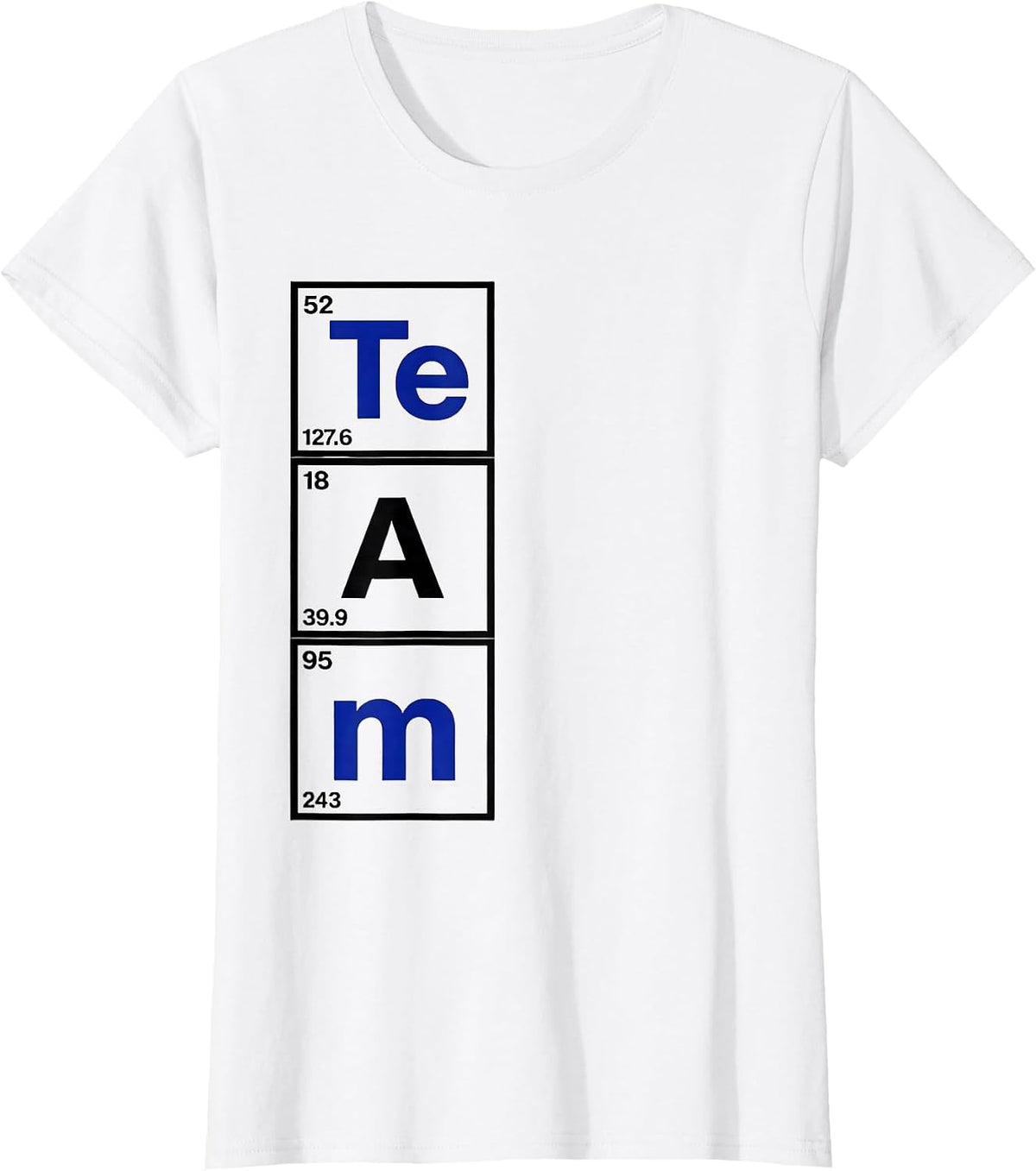 Women's TeAm Swiss International Periodic Table Chemistry Science T-Shirt - White