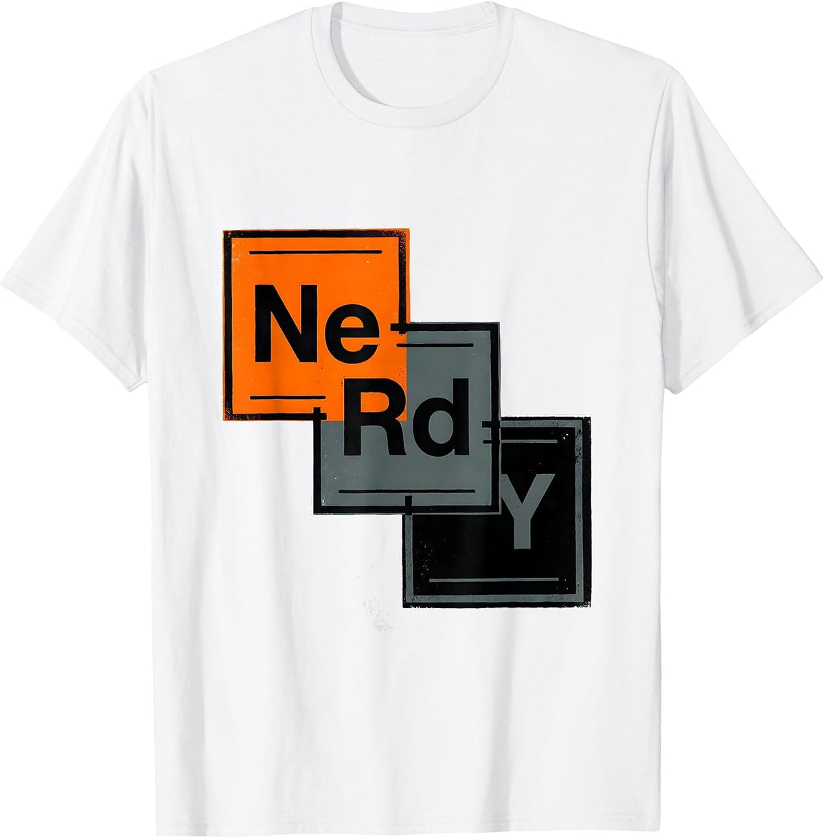 NERDY Science Humor Periodic Table Chemistry Teacher Gift T-Shirt - White