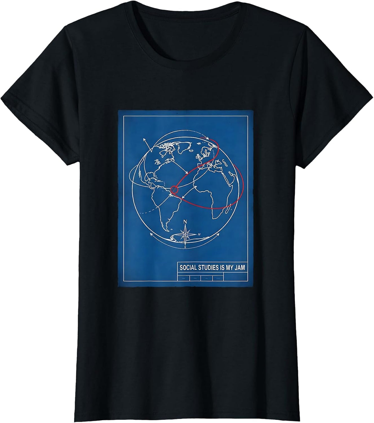 Social Studies Is My Jam Funny Teacher Gift School Humor T-Shirt - Black