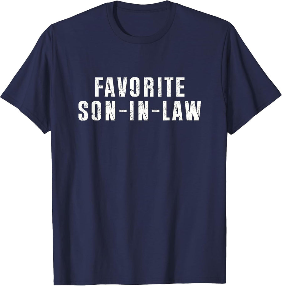 Favorite Son in Law for the Best Son-in-Law T-Shirt - Navy Blue