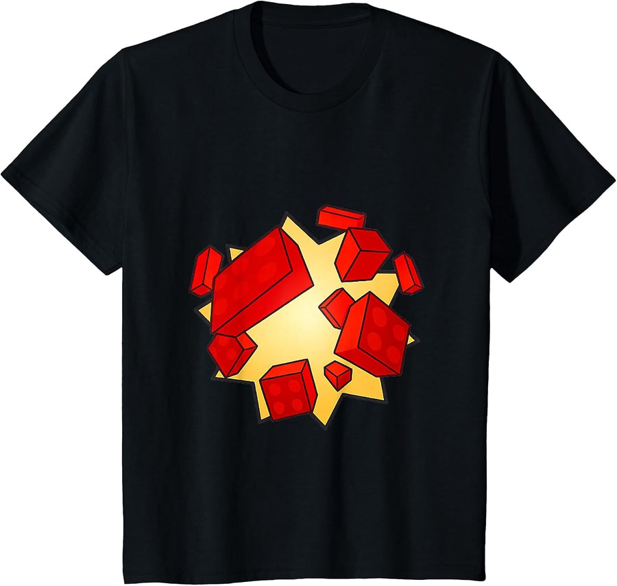 Blox Builder Style | Classic Block Gaming Look for Creators T-Shirt - Black