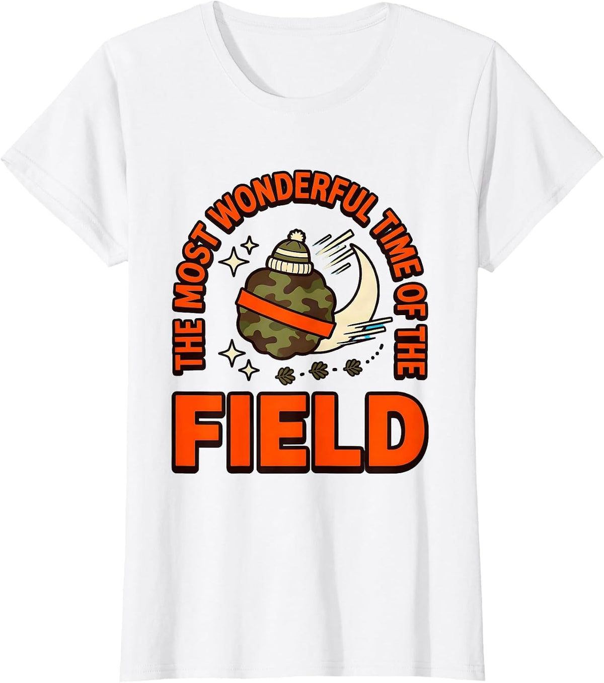 THE MOST WONDERFUL TIME OF THE FIELD Funny Hunter Christmas T-Shirt - White