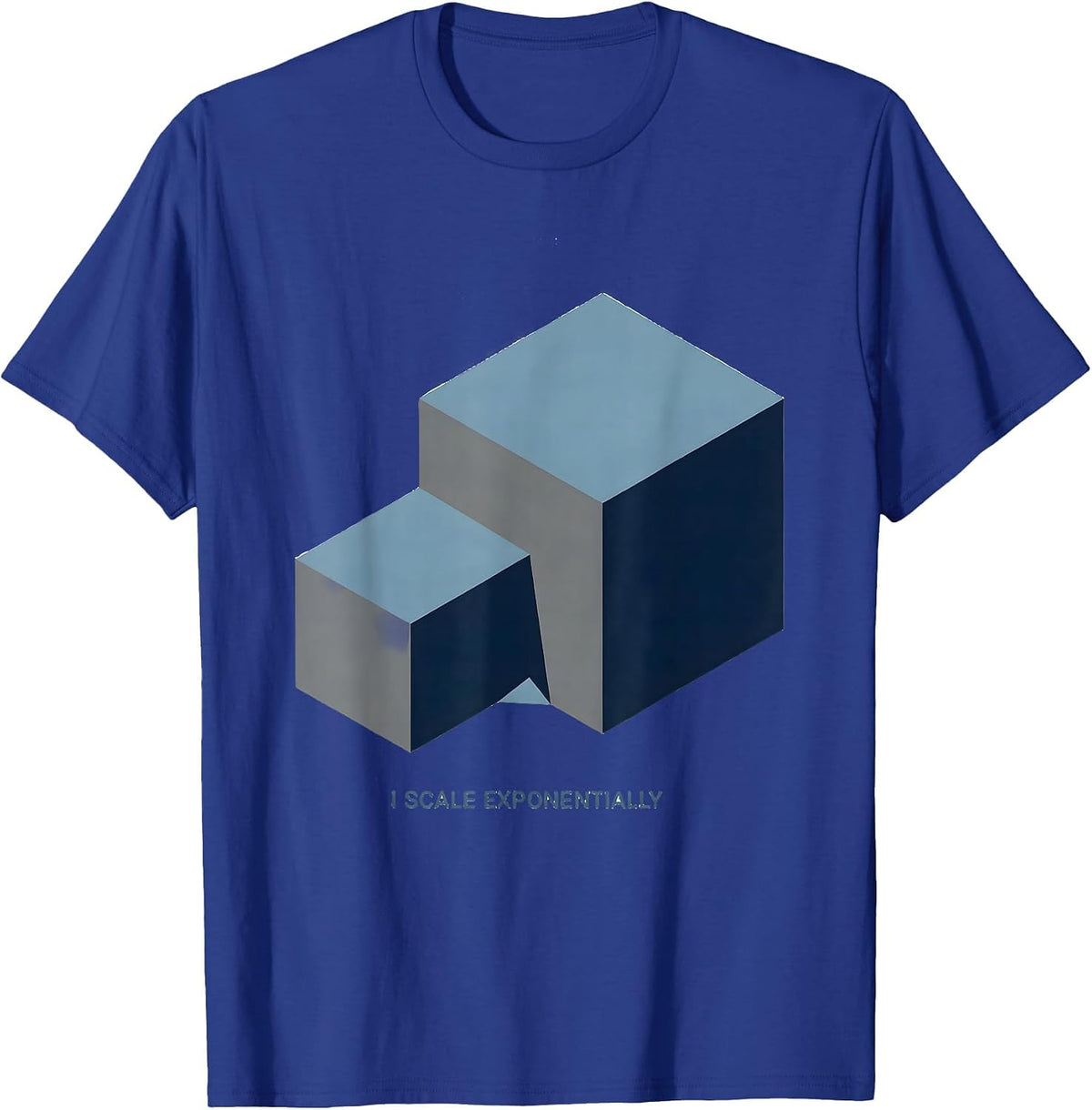 Men's I Scale Exponentially Funny Math Teacher Gift Nerd Humor T-Shirt - Royal Blue