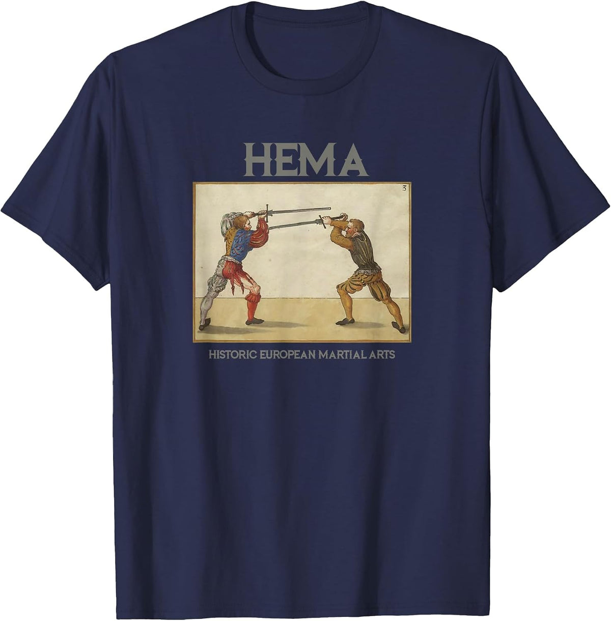 Hema Fence Longsword T-Shirt - Navy Blue