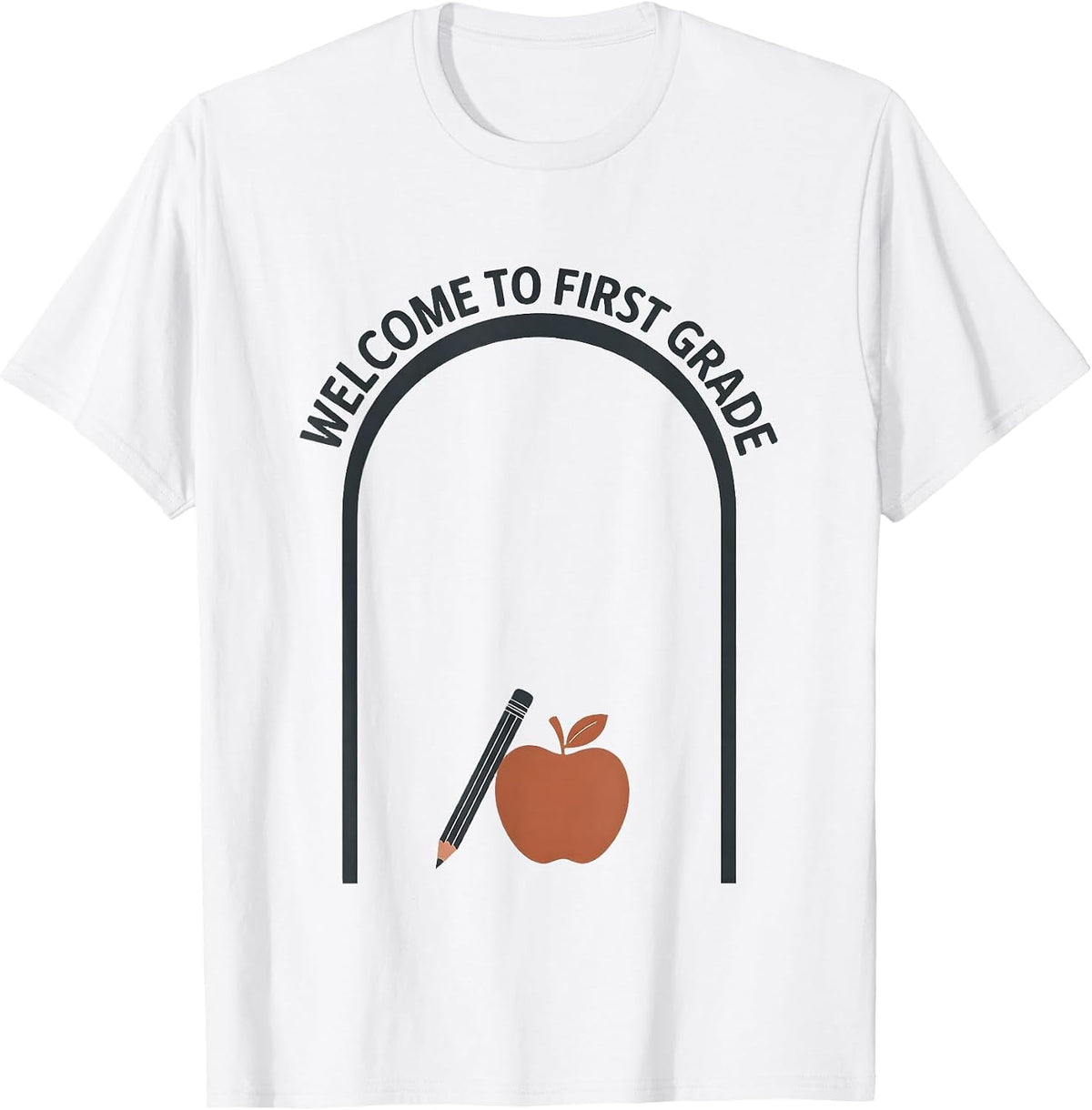Men's Welcome To First Grade Minimalist Teacher Back To School T-Shirt - White