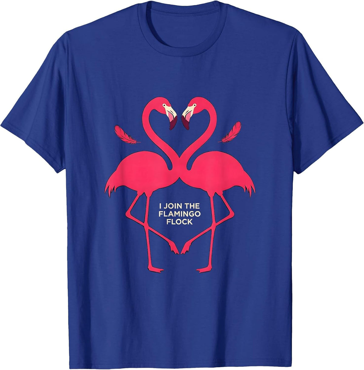 Men's I Join The Flamingo Flock Funny Flamingo Humor Family T-Shirt - Royal Blue