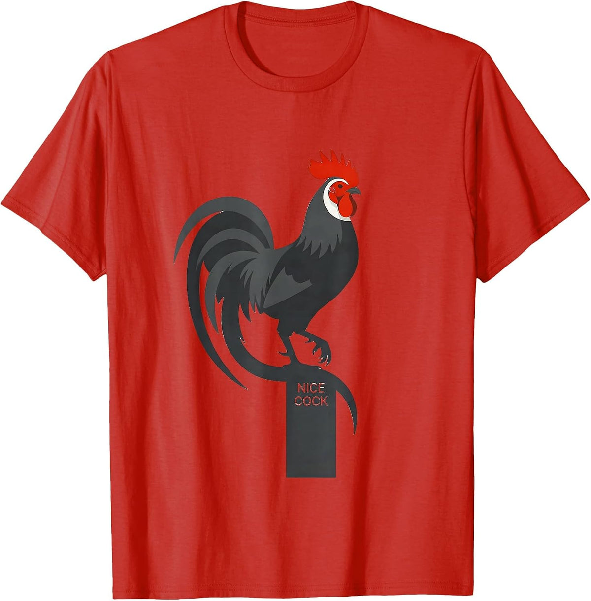 Men's Nice Cock Funny Pheasant Hunting Upland Bird Hunter Gift T-Shirt - Red
