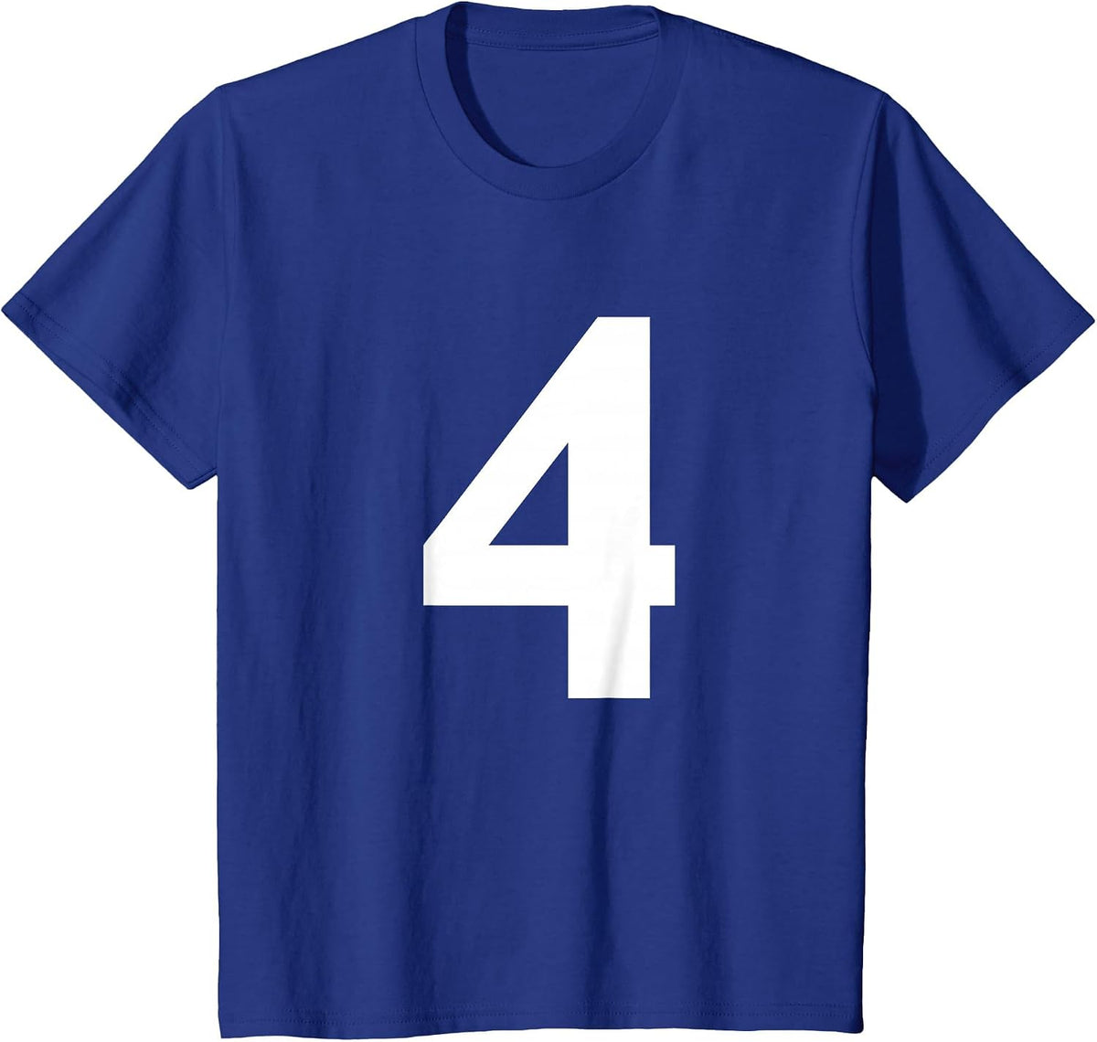 Numeral Number 4 Four Tee Shirt T-Shirt - Royal Blue
