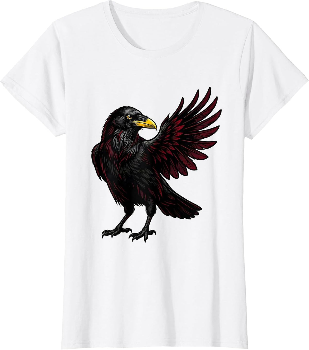 Fawk Off Crow Dismissive Wave Graphic T-Shirt - White
