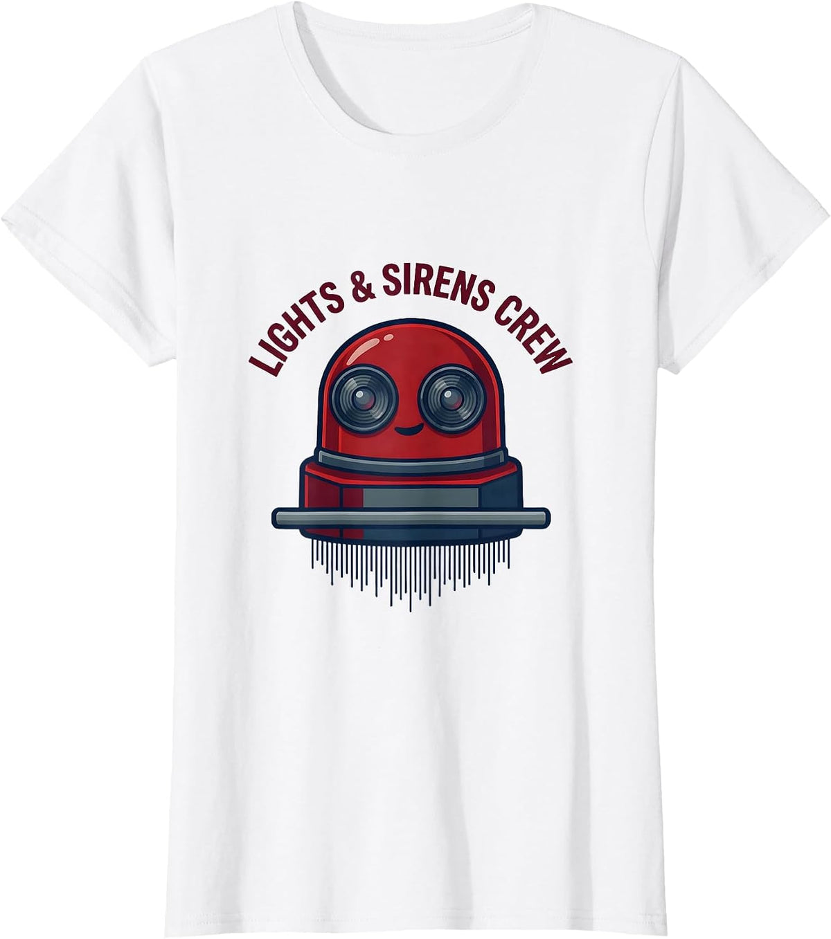 Lights & Sirens Crew Funny EMT Paramedic EMS Gift T-Shirt - White