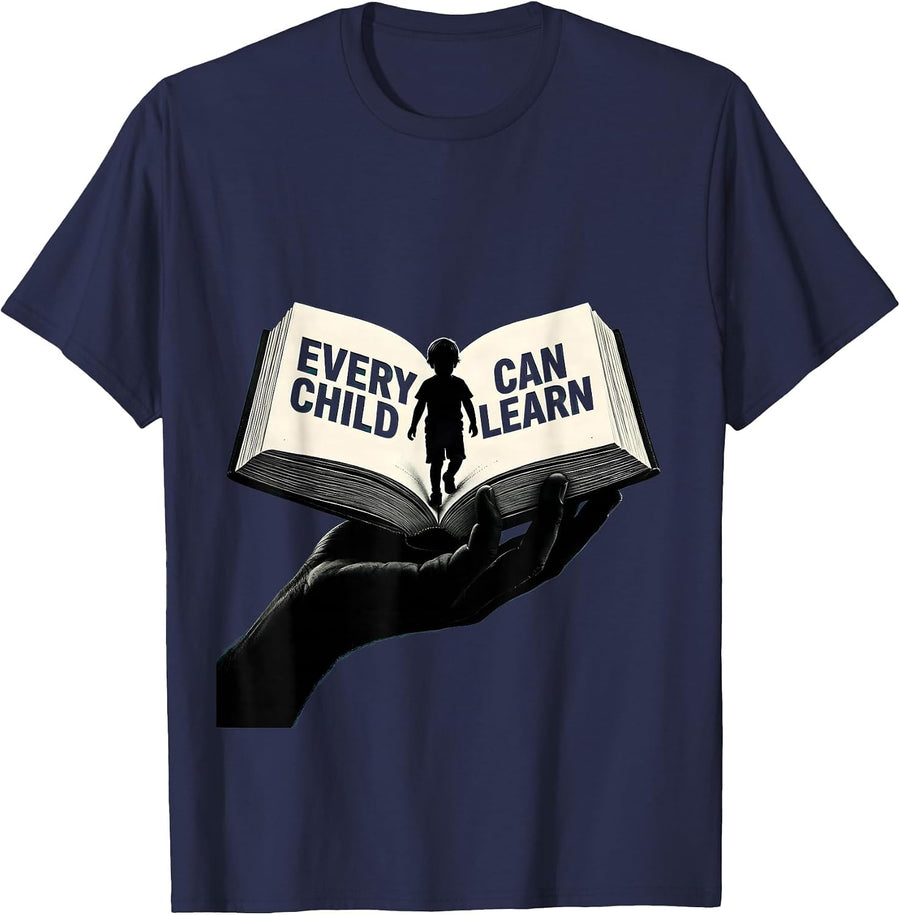 Every Child Can Learn Special Education Teacher T-Shirt - Navy Blue