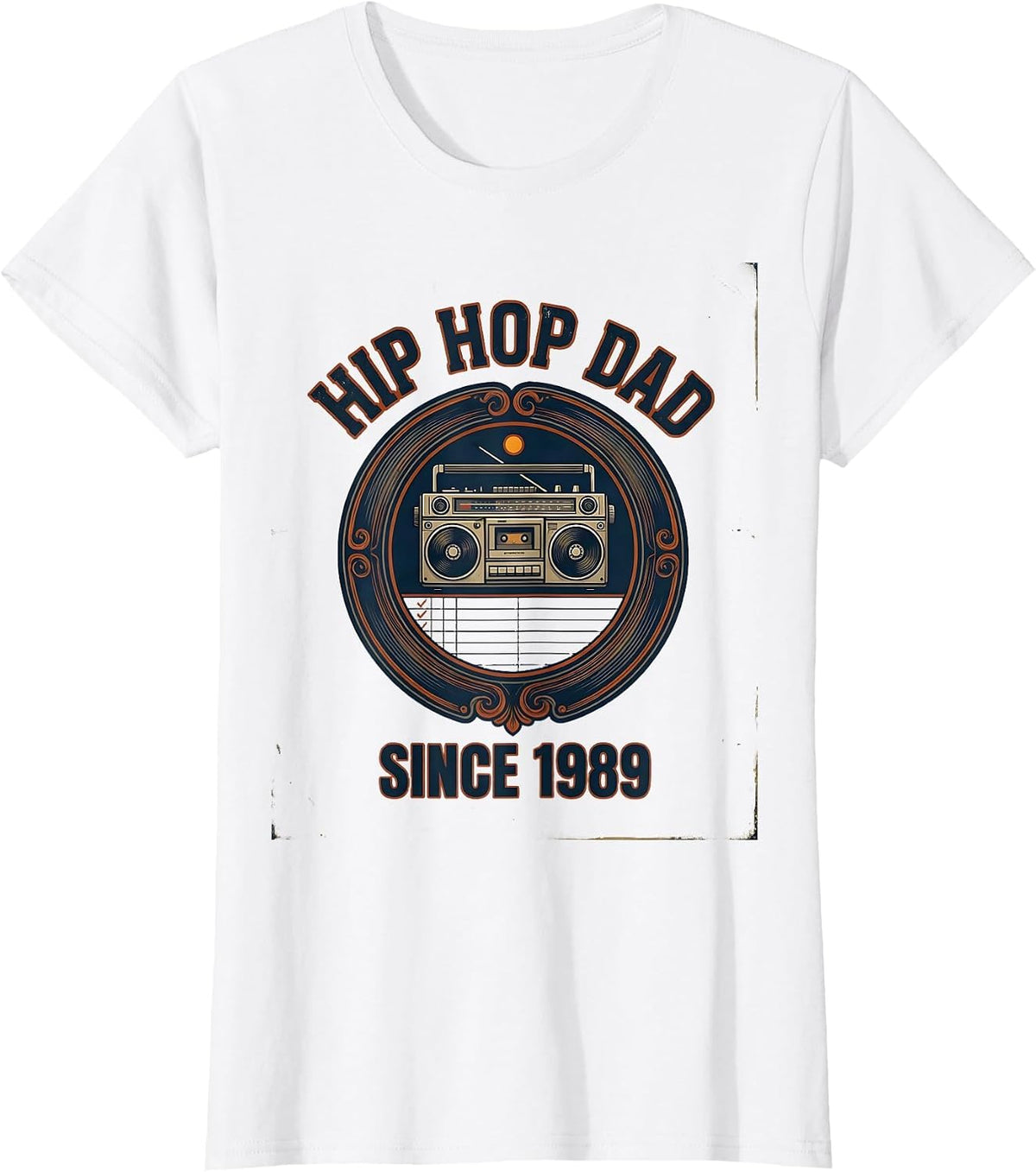 Women's Hip Hop Dad Since 1989 Vintage Old School Rap Music Lover T-Shirt - White