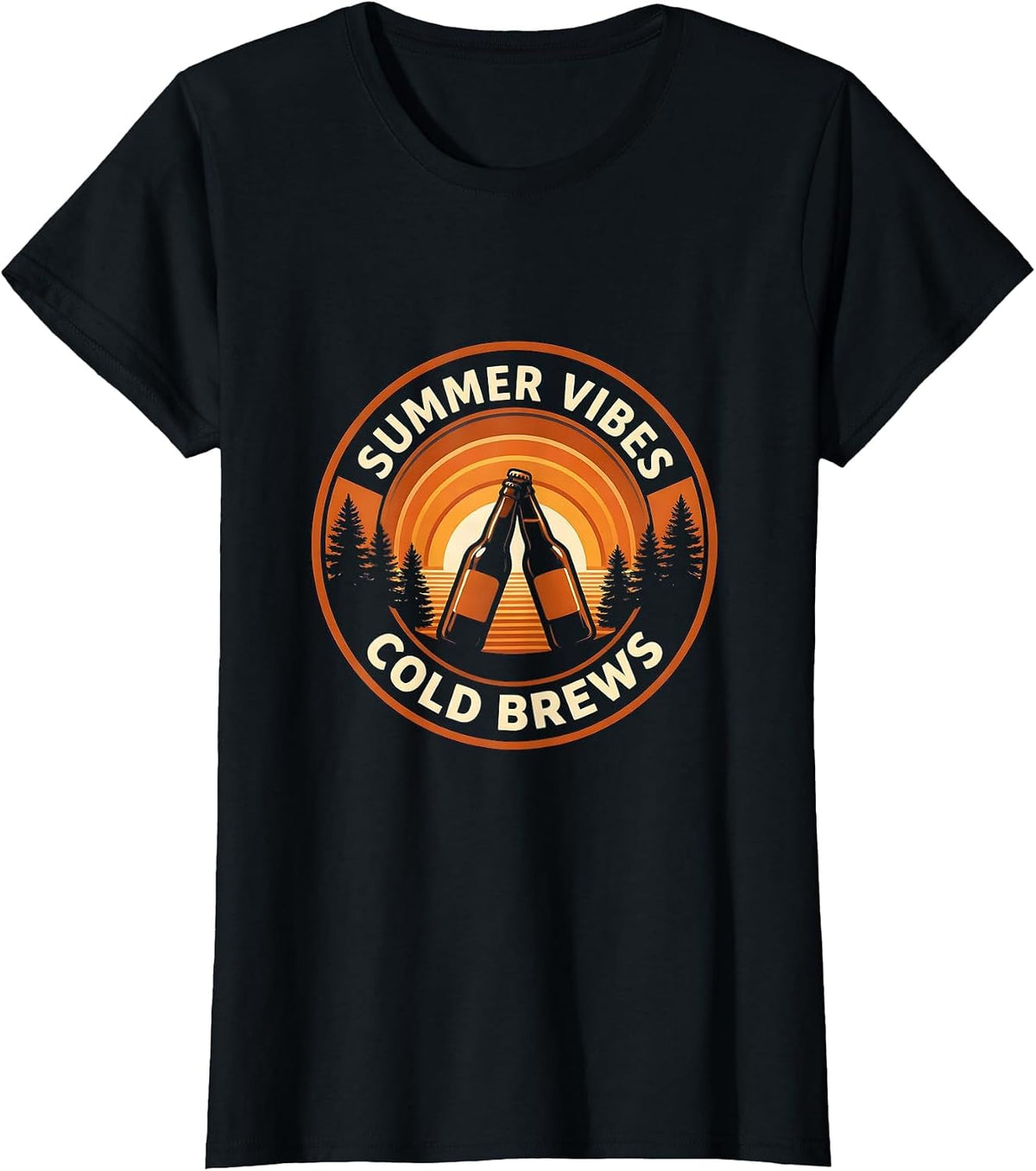 Summer Vibes Cold Brews Labor Day Beer Toast T-Shirt - Black