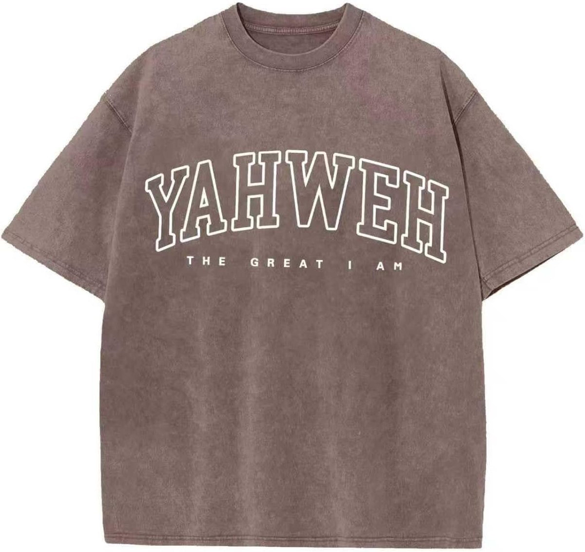 Christian Faith Over Fear Shirt for Men Cross God Oversized T-Shirt Inspirational Jesus Religious Short Sleeve Tops - Brown2