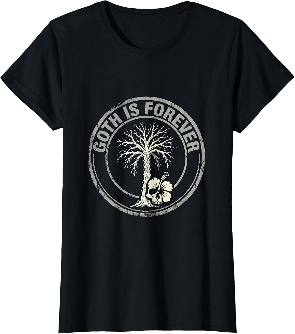 Goth Is Forever Dark Aesthetic Design T-Shirt - Black
