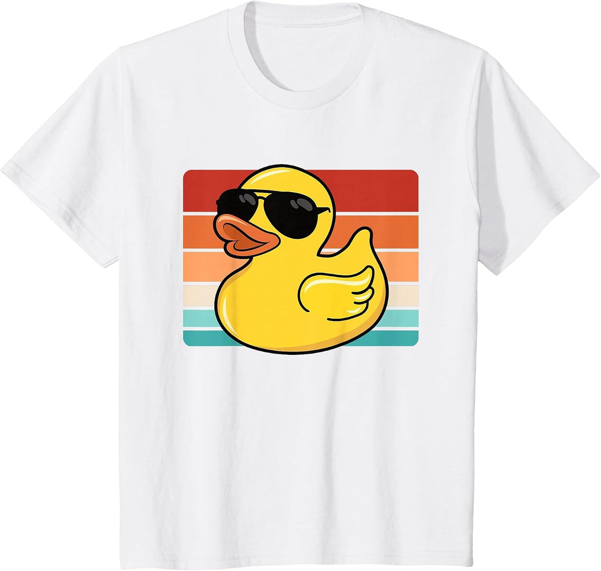 Funny Rubber Duck Retro Rubber Duck Lover Men Boys Kids T-Shirt - White