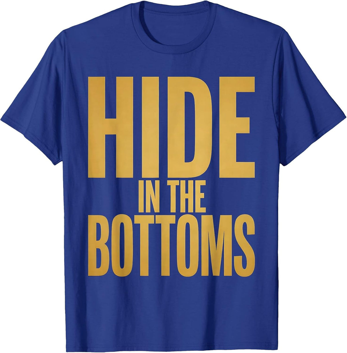 Men's Hide in the Bottoms Bottomland Camo Design T-Shirt - Royal Blue