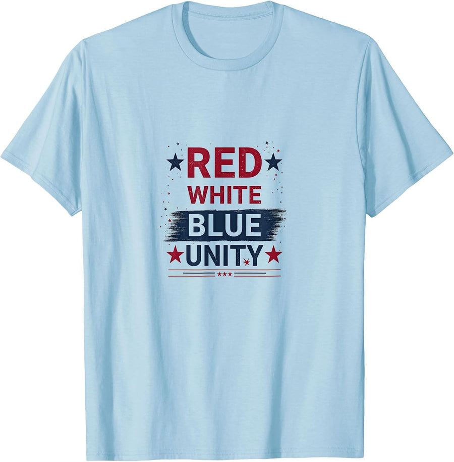Red White Blue Unity Inauguration Day 2025 T-Shirt - Baby Blue