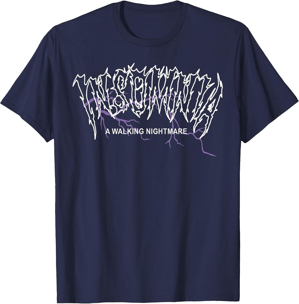 Insomnia Aesthetic Dark Soft Grunge Japan Goth Gamer T-Shirt - Navy Blue