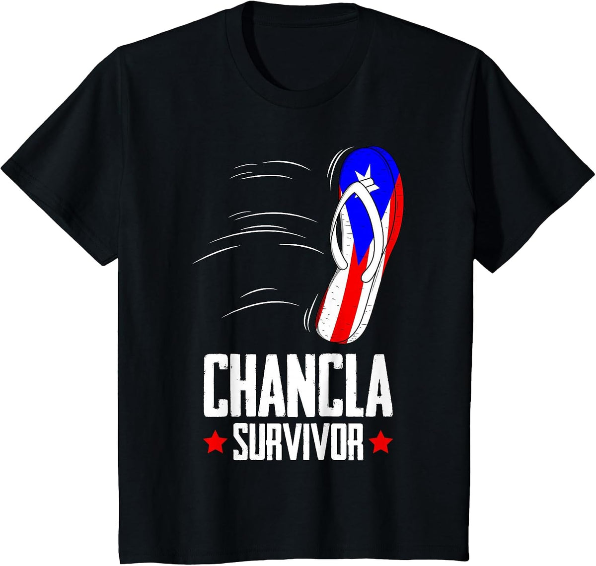 Chancla Survivor Puerto Rico T-Shirt - Black