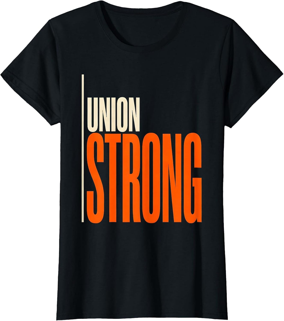 Union Strong Minimalist Labor Day Union Worker Solidarity T-Shirt - Black