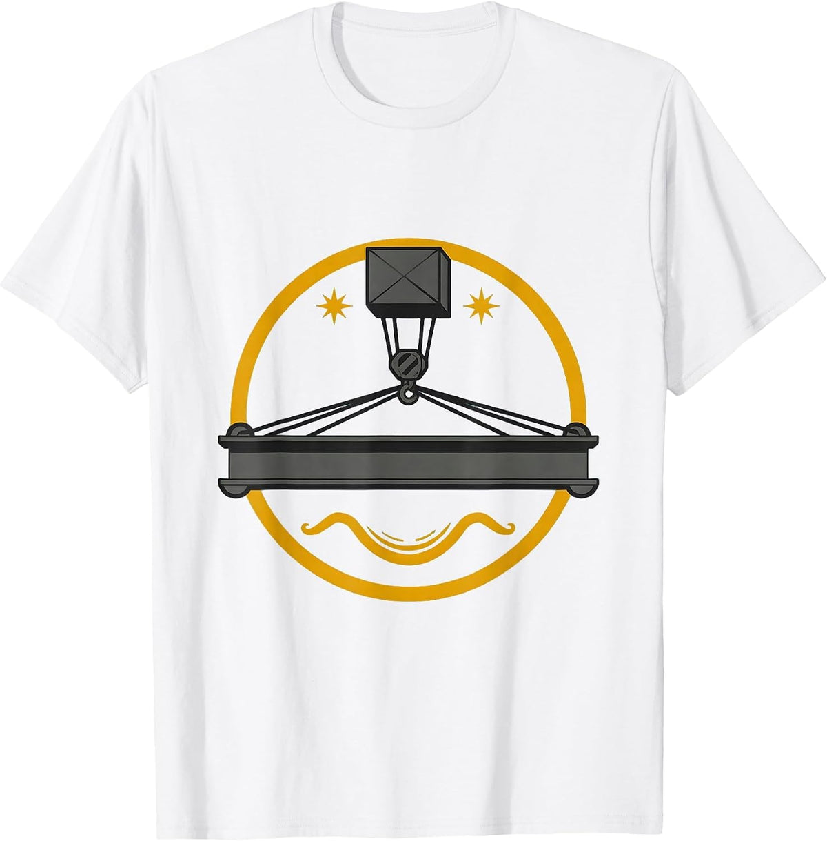 Labor Day Overhead Crane Steel Beam Graphic T-Shirt - White