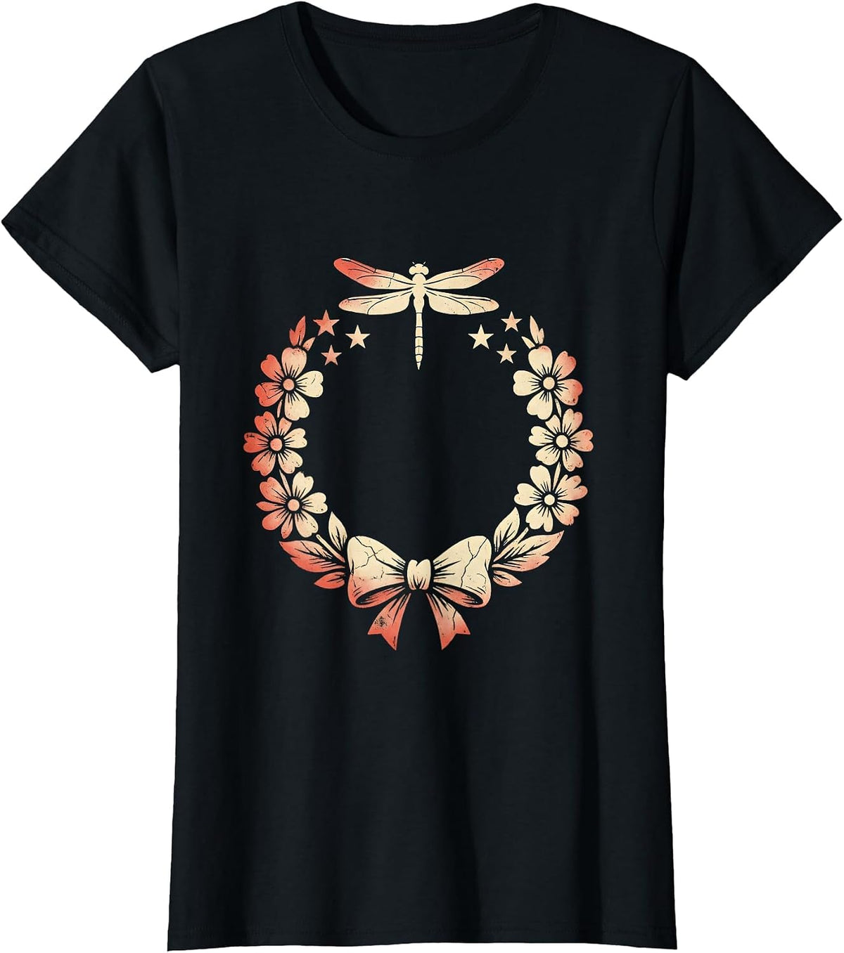 Girls American Flag Sunglasses Fireworks Illustration T-Shirt - Black