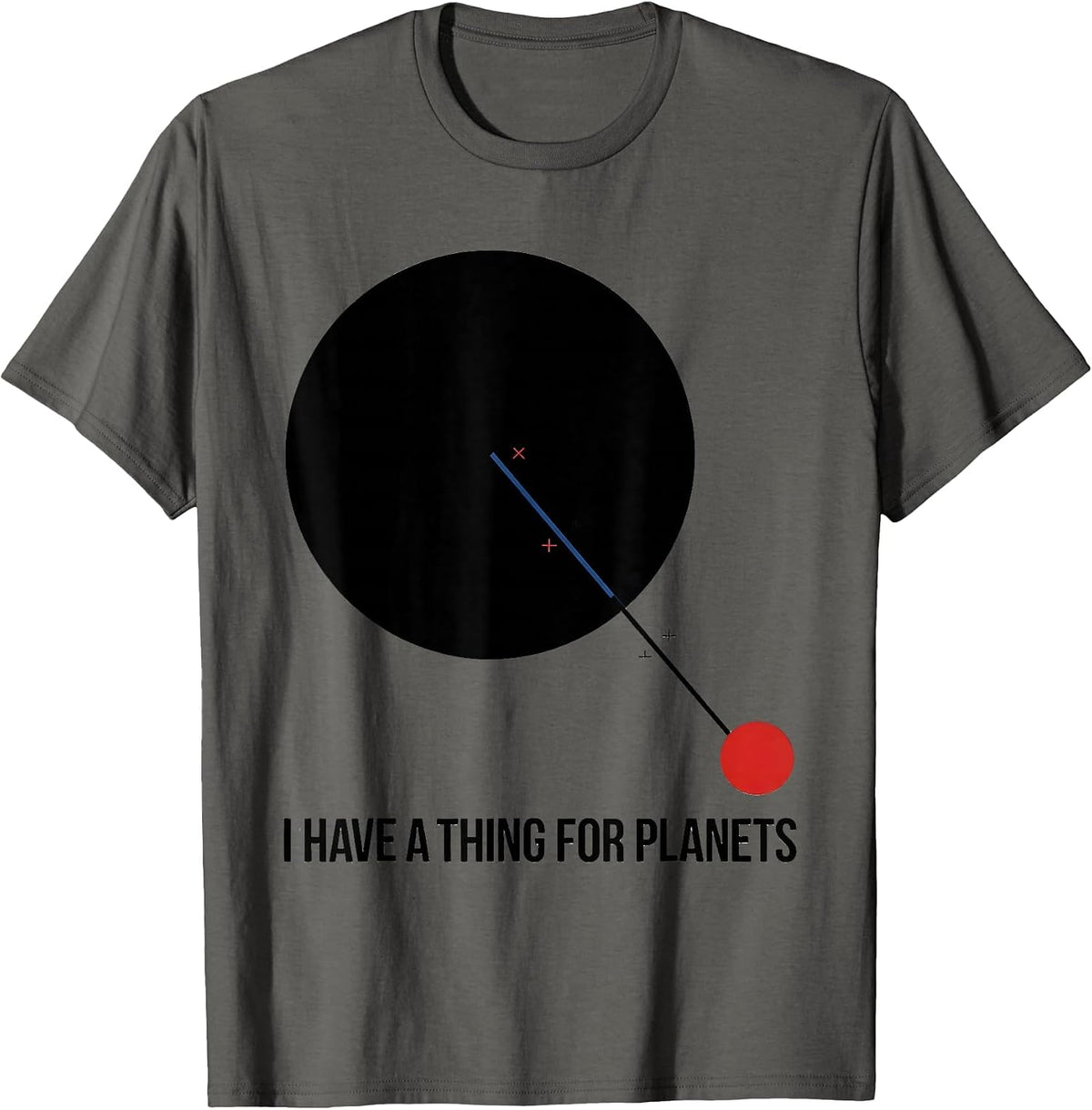 I Have A Thing For Planets Bauhaus Modernist Space Astronomy T-Shirt - Asphalt Grey