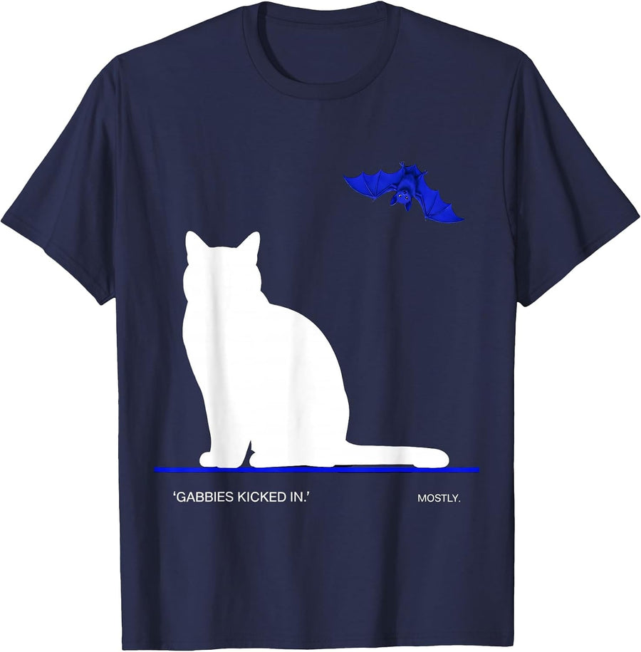 Gabbies Kicked In. Mostly. Funny Vet Tech Halloween T-Shirt - Navy Blue