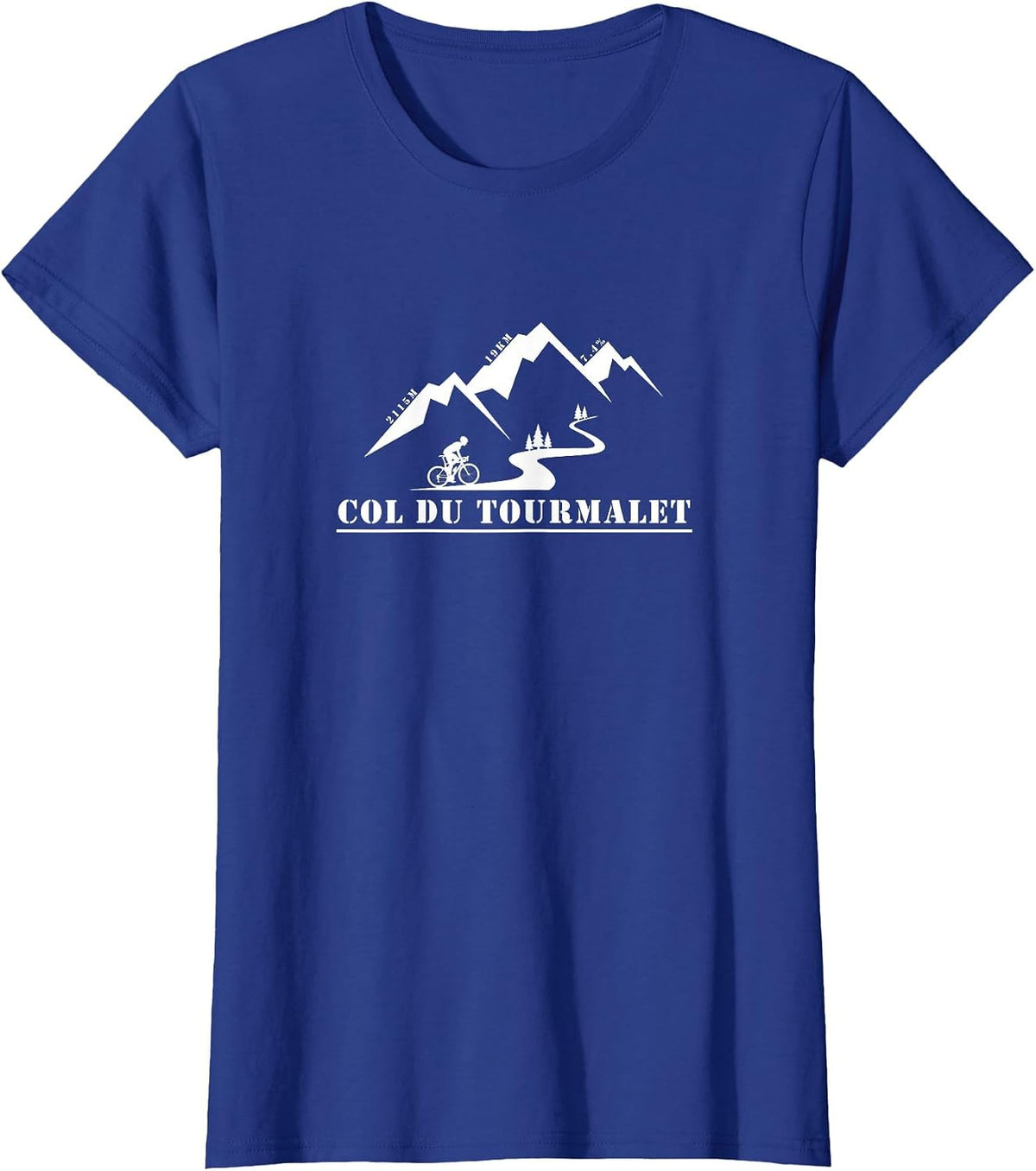 Col du Tourmalet, France, Tour, Cycling, Pyrenees T-Shirt - Royal Blue