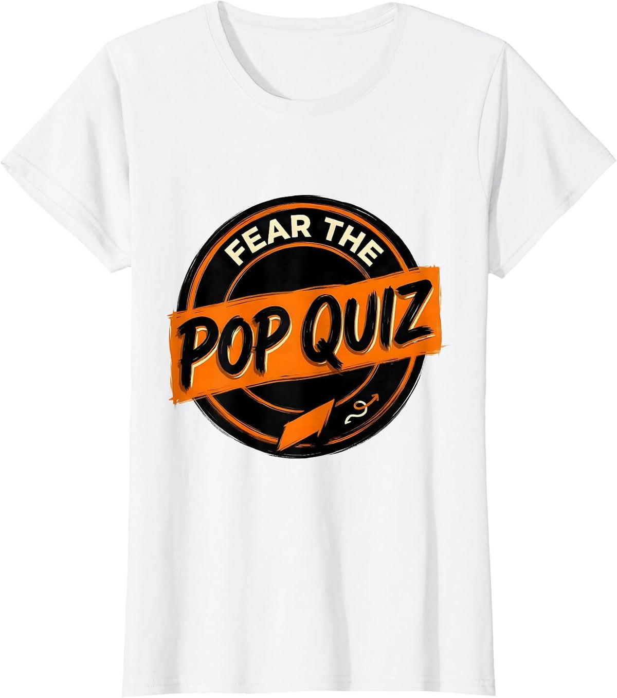 Women's Fear The Pop Quiz Funny Math Teacher Halloween Costume T-Shirt - White
