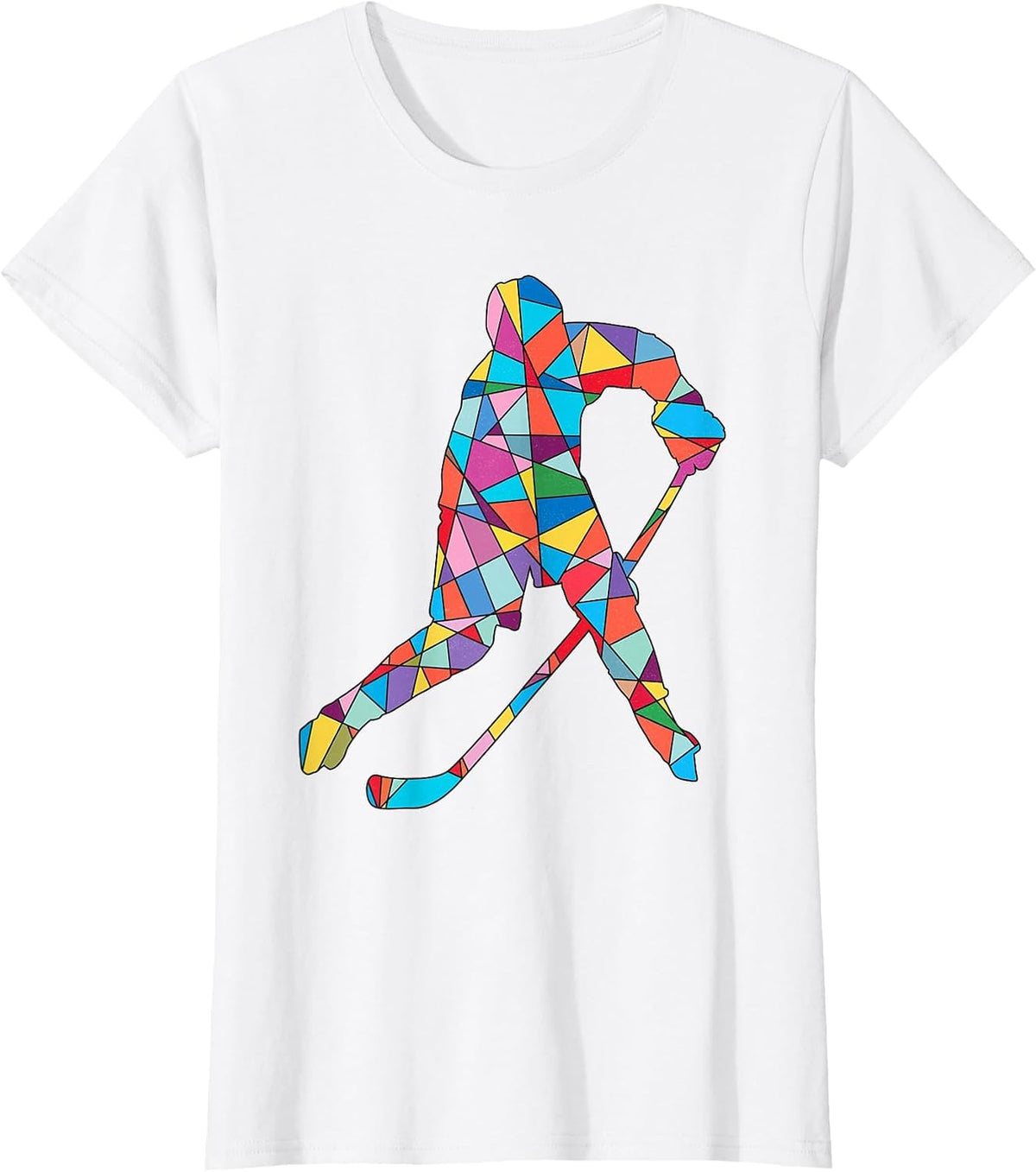 Hockey Player Sports Kids Men Boys Ice Hockey T-Shirt - White