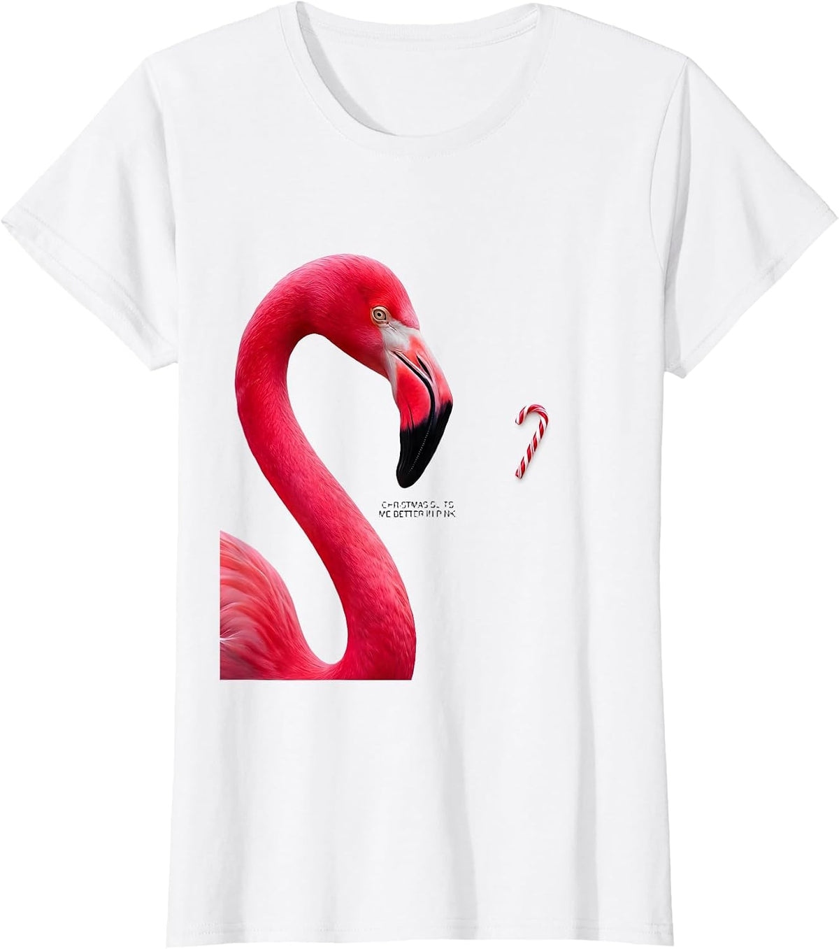 Women's Christmas Suits Me Better In Pink Funny Flamingo Christmas T-Shirt - White