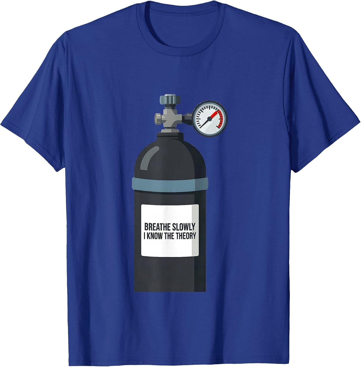 Breathe Slowly I Know The Theory Funny EMT Paramedic Gift T-Shirt - Royal Blue