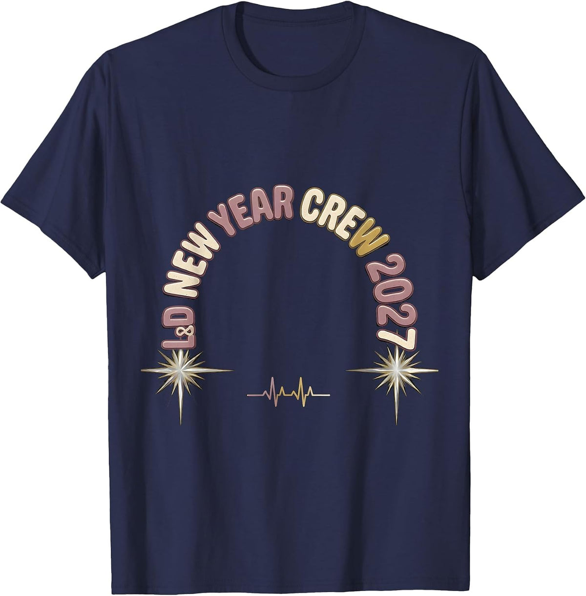 L&D New Year Crew 2027 Funny Nurse Crew New Years Eve Party T-Shirt - Navy Blue