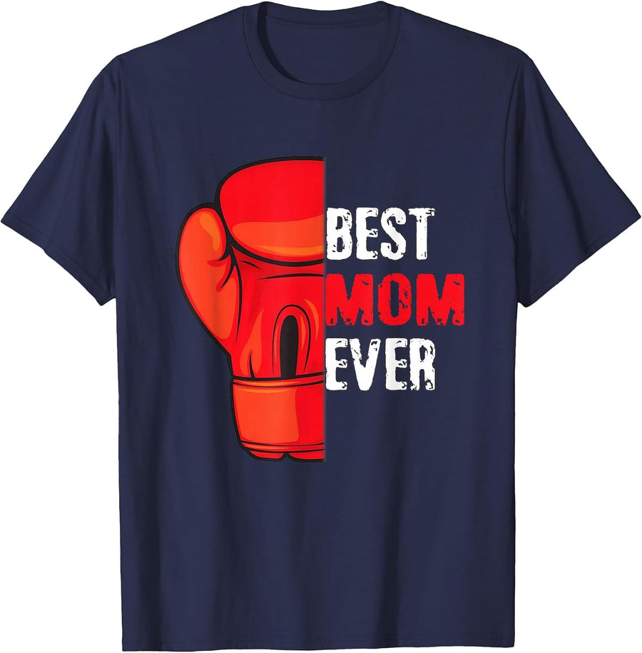 Boxing Shirt for Mother, Boxing Shirt for Mother Birthday T-Shirt - Navy Blue