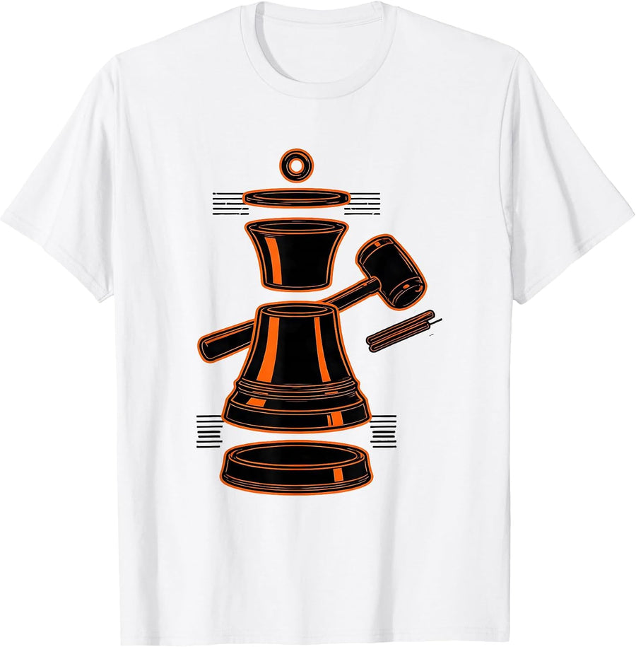 Men's Exploded Cowbell Funny Drummer Humor Music Lover T-Shirt - White
