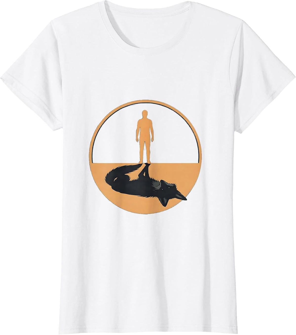 Women's White Lies Shadow Illusion Graphic Design T-Shirt - White